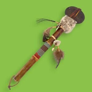 Nahajo Ceremonial Stone War Club Tomahawk 16" Handcrafted